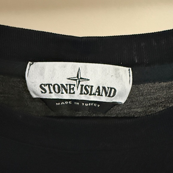Stone Island Men's Black Long Sleeve Tee M - Picture 2 of 3